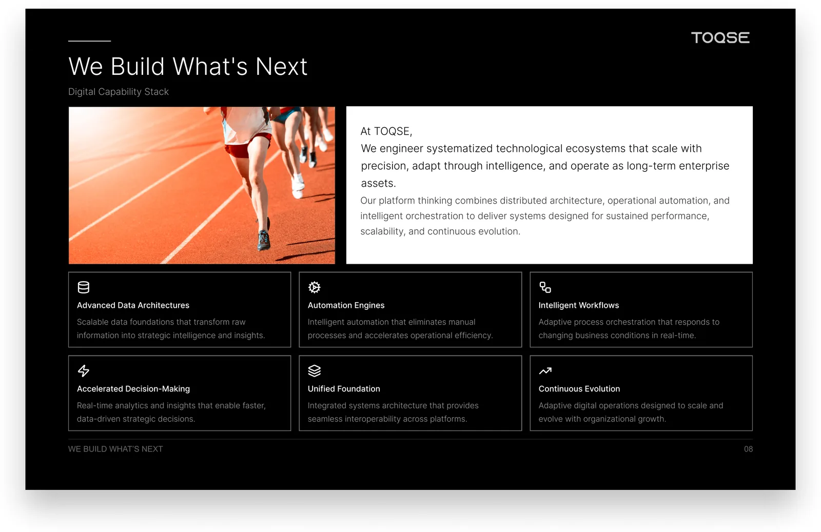 We Build What's Next — Digital Capability Stack