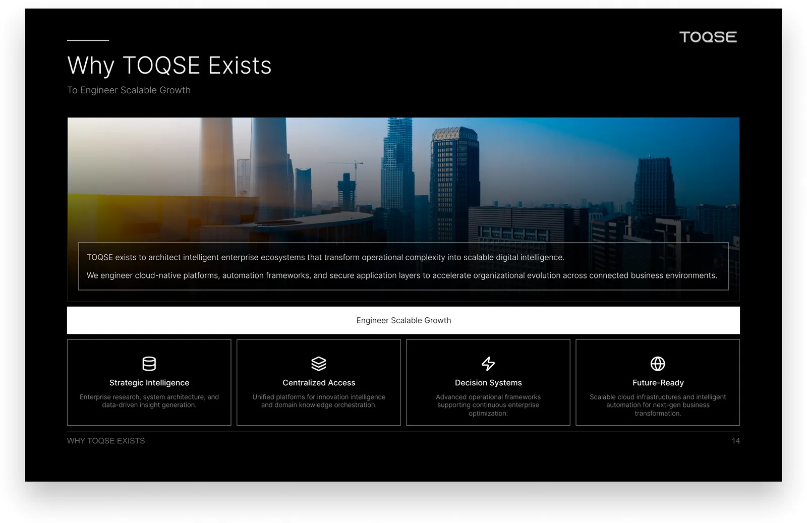 Why TOQSE Exists — To Engineer Scalable Growth